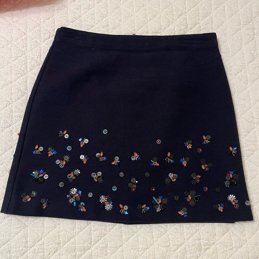 Beaded/Sequined Navy Banana Republic Skirt